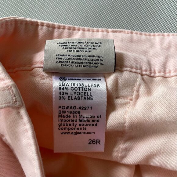 AG Adriano Goldschmied Light Pink Pants Women’s Size 26R - Picture 9 of 9